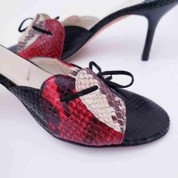 Vintage Amalfi Snakeprint Leather Slip-on Heels - Picture 13 of 14